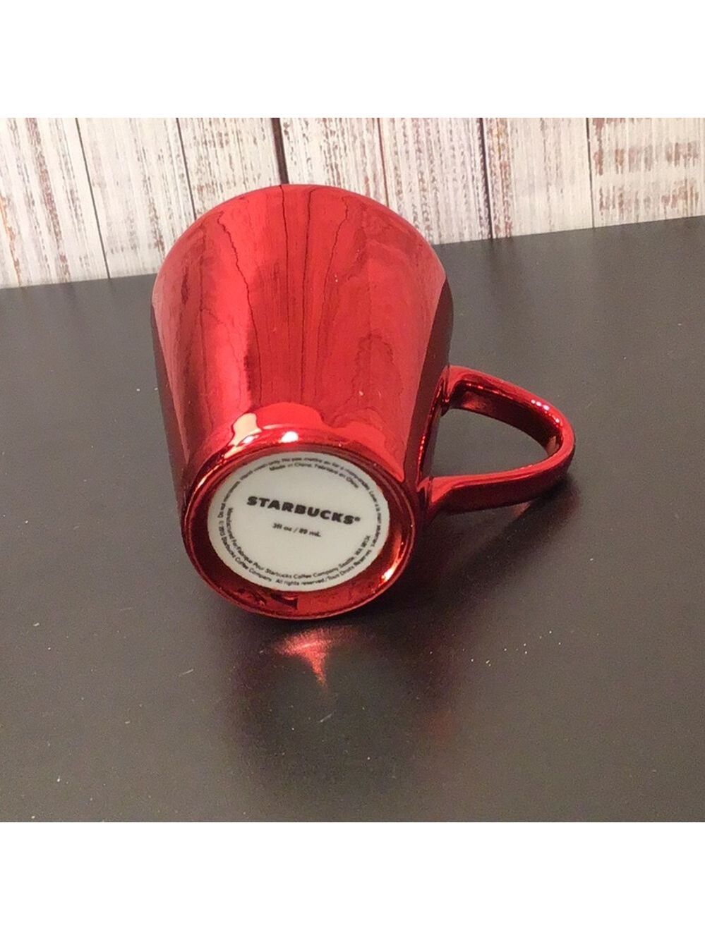 Starbucks Red Metallic Demitasse / espresso cup - Picture 4 of 4